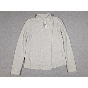 Lou Grey Women Sweater XS NWT Ribbed Knit Mock Neck Heather Gray